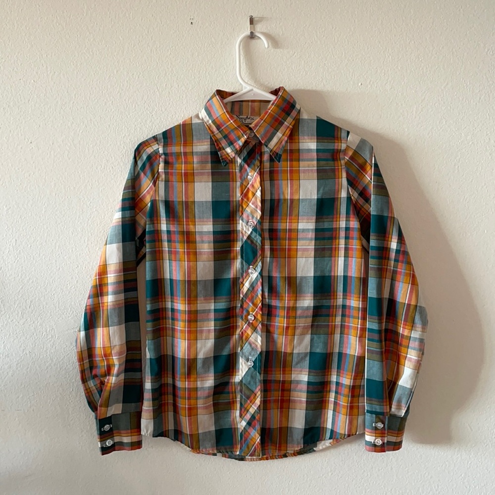 Vintage 70s Naught Niks Plaid Button Down Shirt